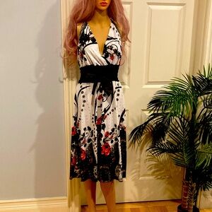 Lightweight dress with bedazzled embellishment